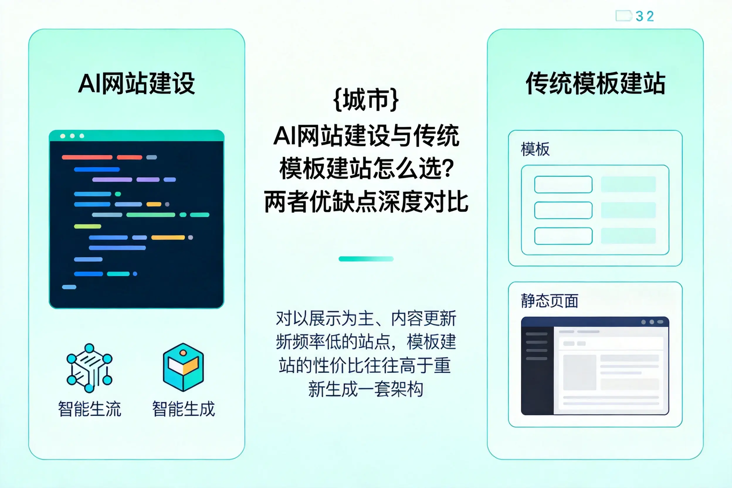 雅安AI网站建设与传统模板建站怎么选？两者优缺点深度对比