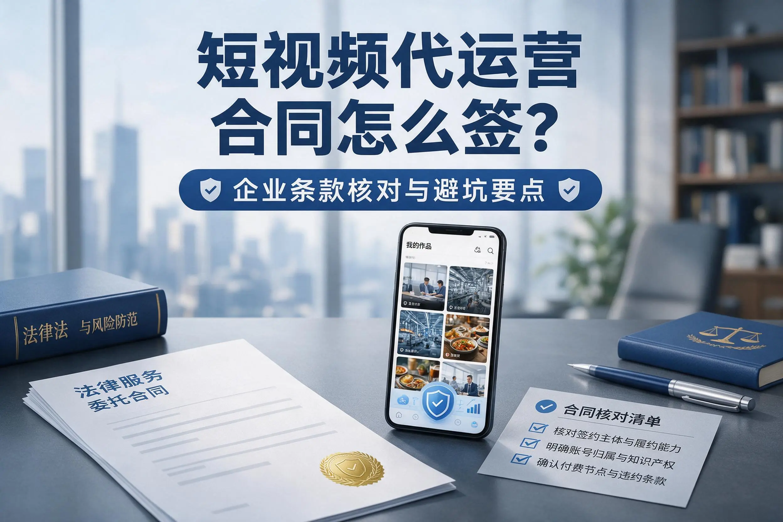 短视频代运营合同怎么签？雅安企业条款核对与避坑要点
