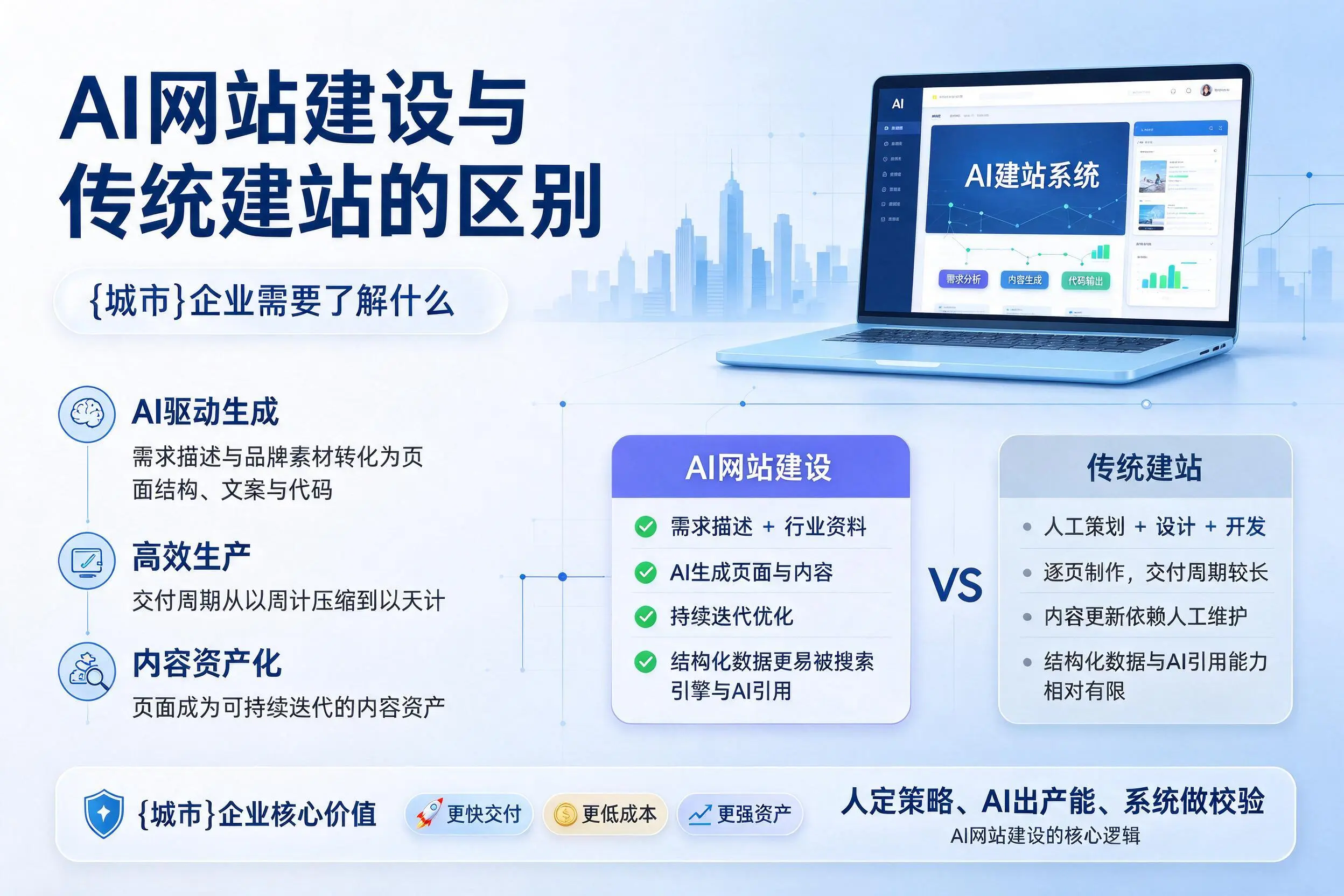 AI网站建设与传统建站的区别，雅安企业需要了解什么
