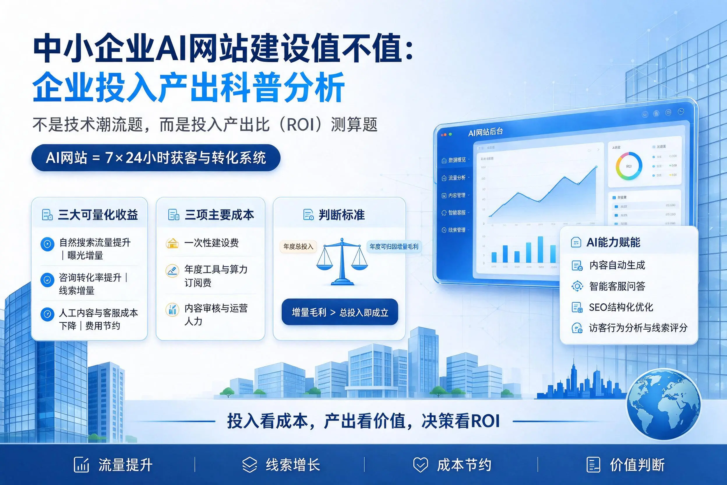 中小企业AI网站建设值不值:雅安企业投入产出科普分析