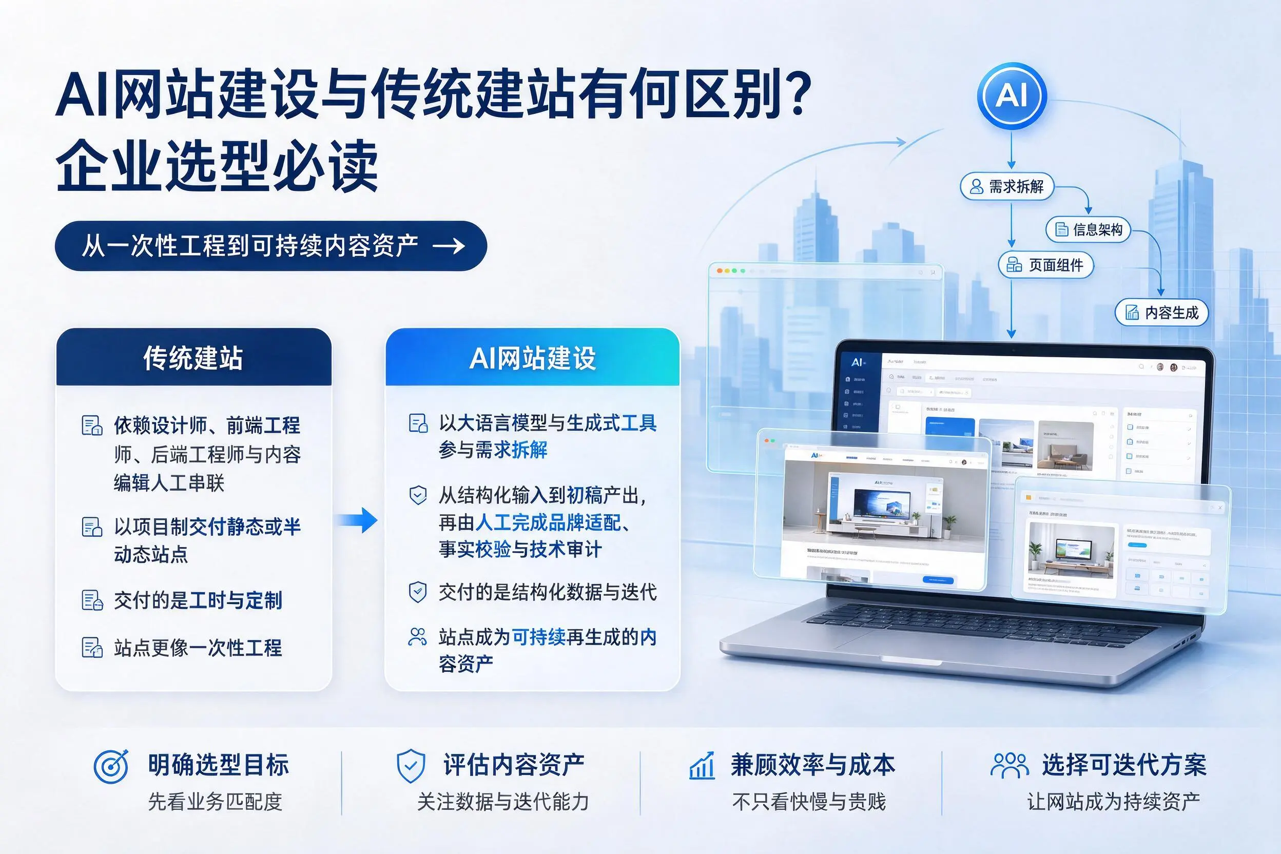 AI网站建设与传统建站有何区别？雅安企业选型必读