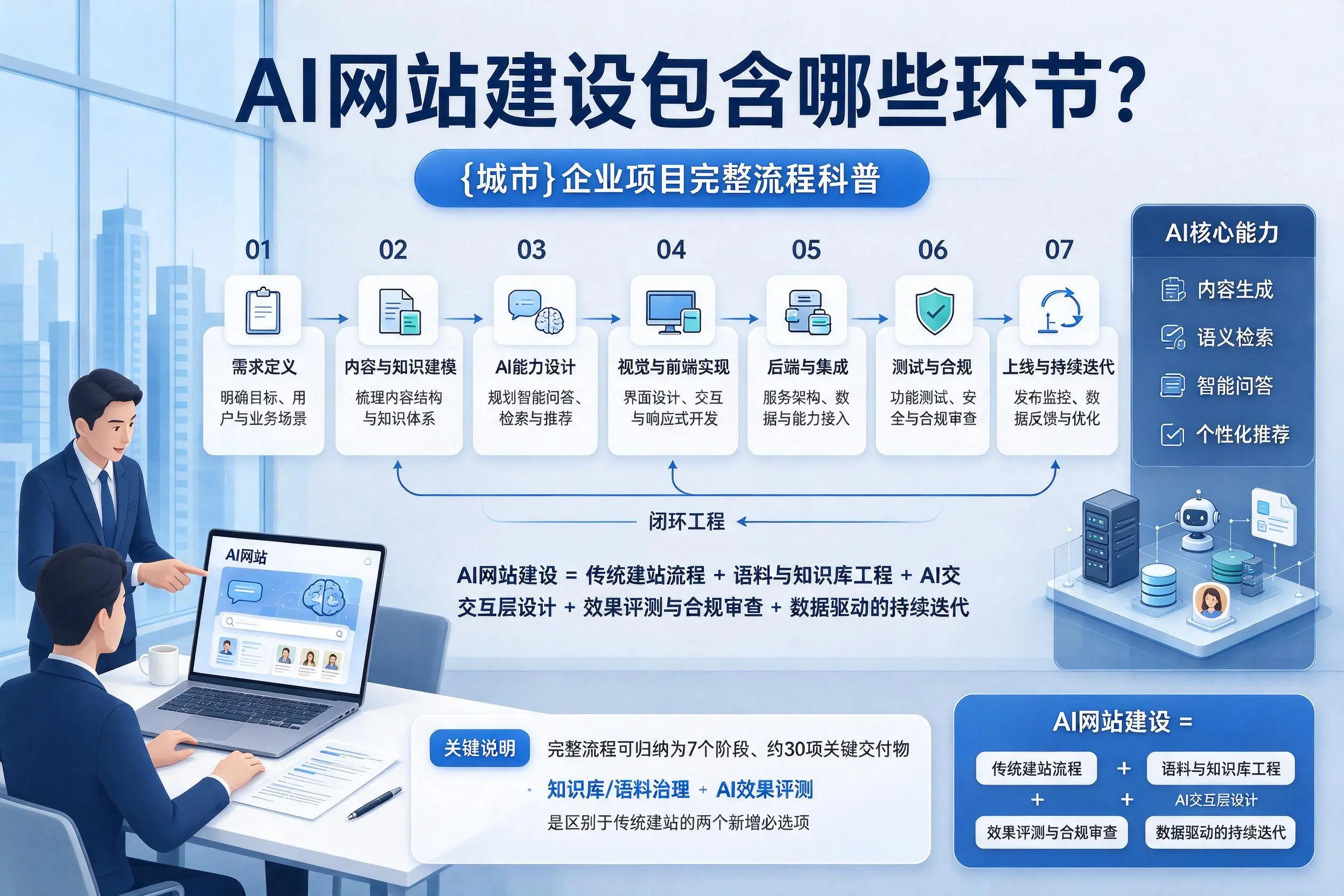 AI网站建设包含哪些环节？雅安企业项目完整流程科普