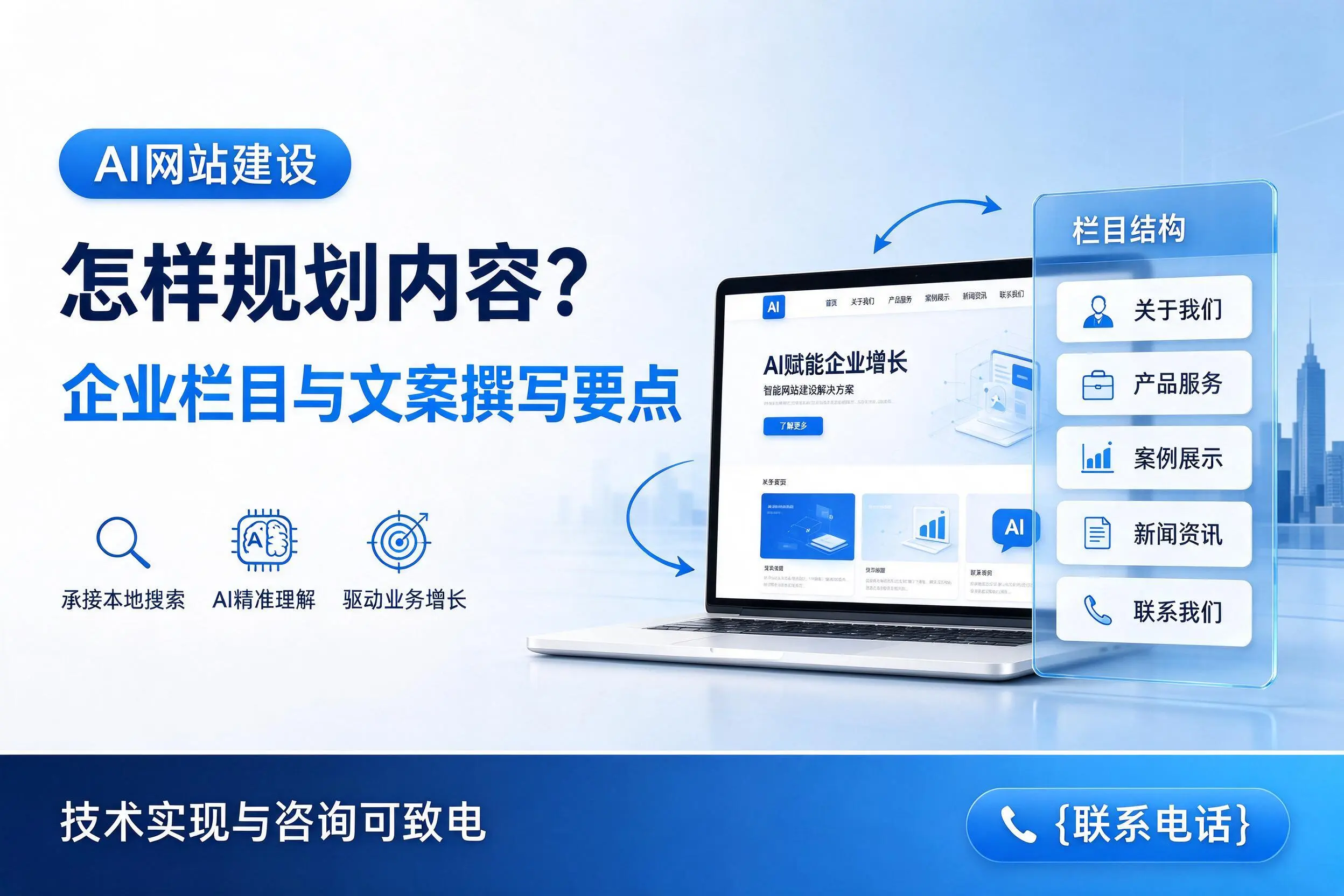 AI网站建设怎样规划内容?雅安企业栏目与文案撰写要点