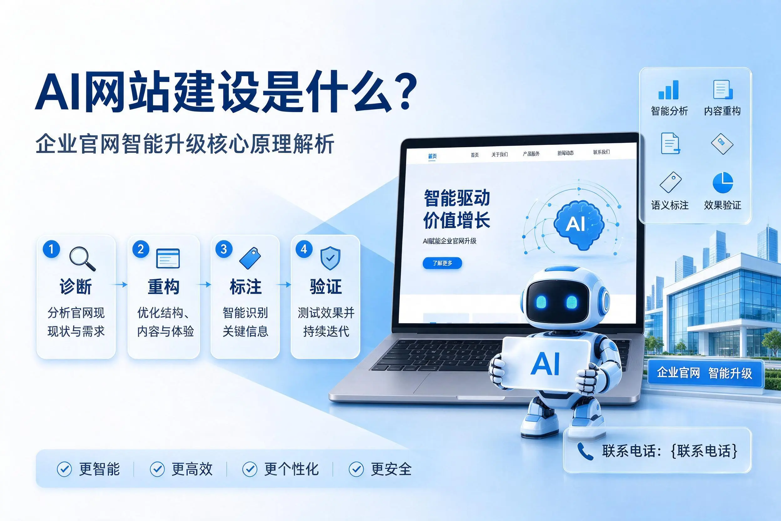 AI网站建设是什么?雅安企业官网智能升级核心原理解析