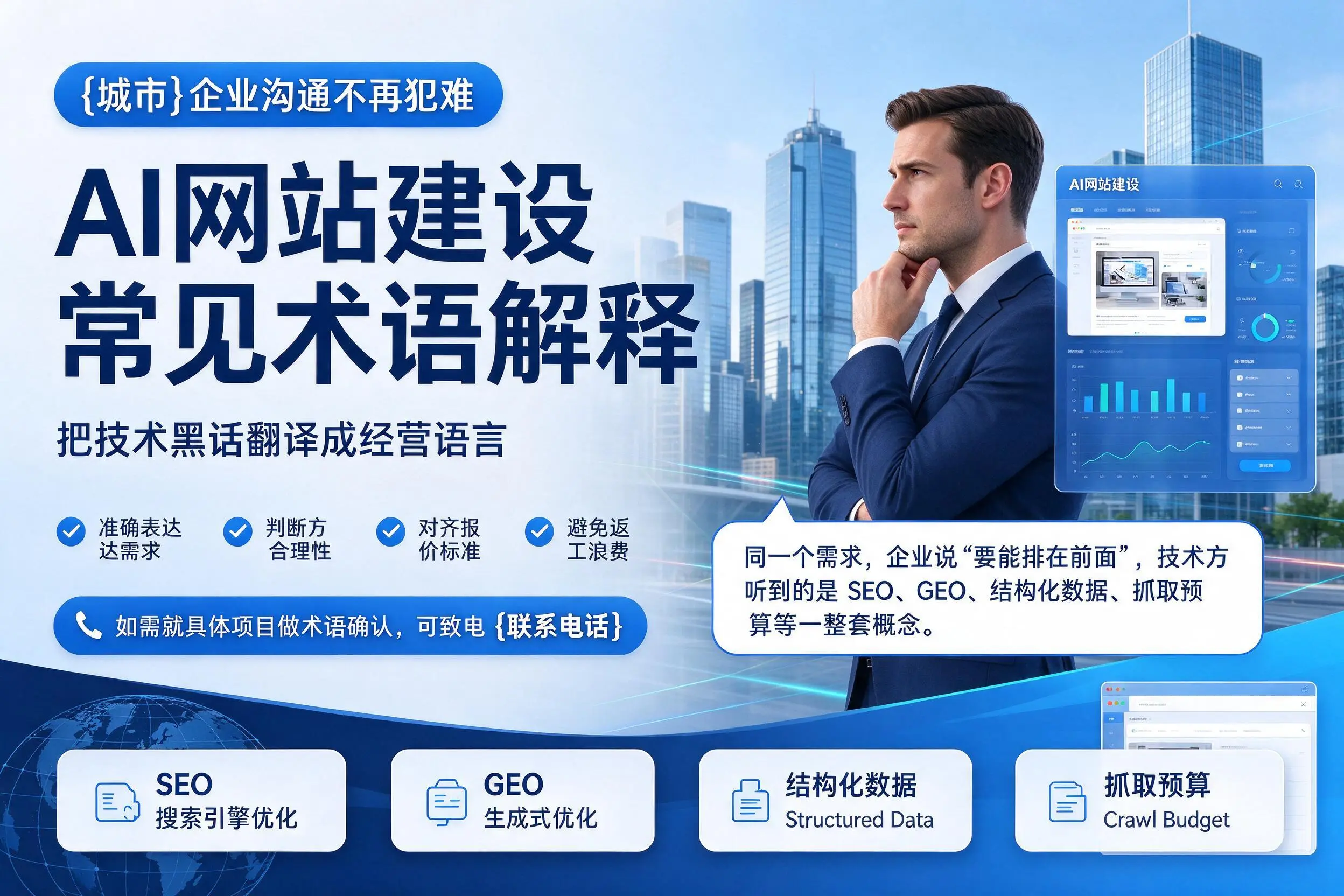 AI网站建设常见术语解释，雅安企业沟通不再犯难
